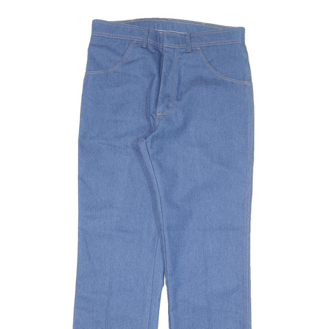 WRANGLER Mens Jeans Blue Regular Straight Denim Light W32 L32 Zip Cotton Blend