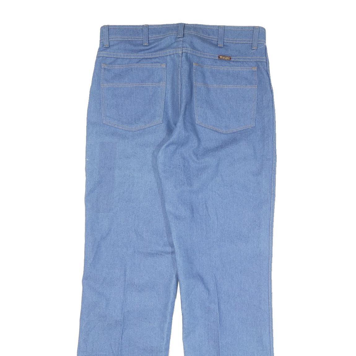 WRANGLER Mens Jeans Blue Regular Straight Denim Light W32 L32 Zip Cotton Blend