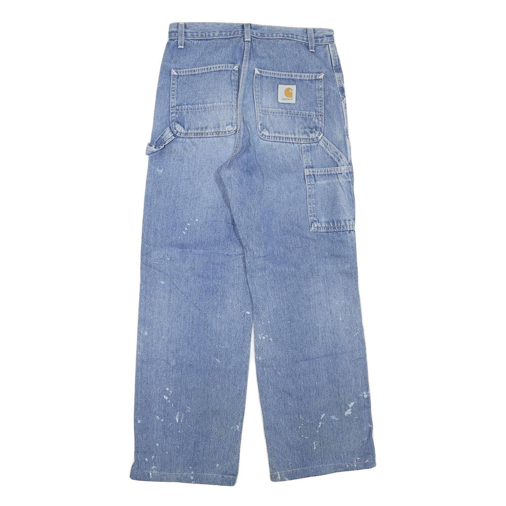 CARHARTT Womens Blue Regular Fit Straight Denim Light Wash W30 L29 Workwear