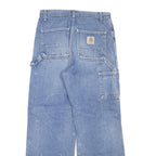 CARHARTT Womens Blue Regular Fit Straight Denim Light Wash W30 L29 Workwear