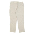 ICEPEAK Womens Beige Regular Trousers W32 L30 Polyester Blend Zip Casual Outdoor