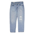 LEVI'S 501 Mens Jeans Light Blue Regular Straight Denim W28 L29 Classic Button