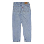 LEVI'S 501 Mens Jeans Light Blue Regular Straight Denim W28 L29 Classic Button