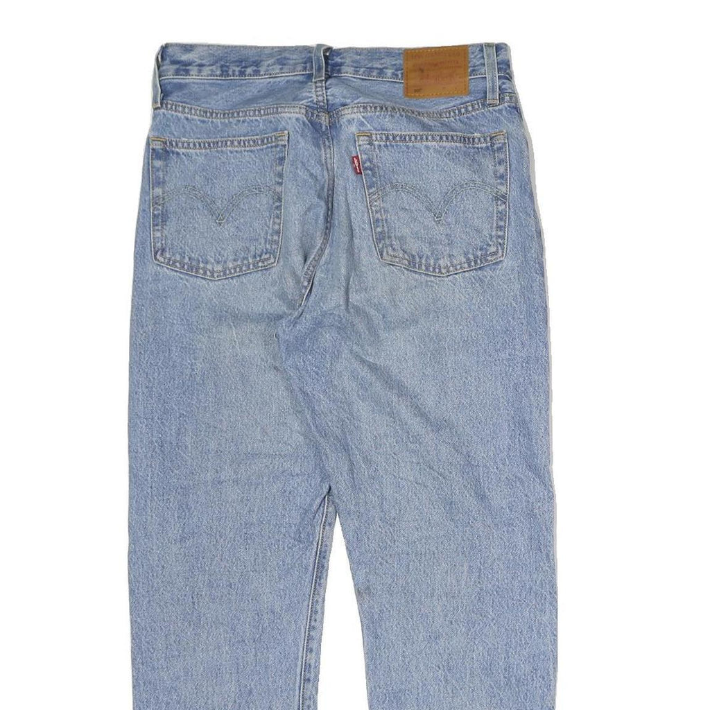 LEVI'S 501 Mens Jeans Light Blue Regular Straight Denim W28 L29 Classic Button