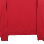 GUESS Womens Red Sweatshirt Crew Neck S LNDN PR MLN NWYRK Pullover Cotton