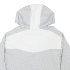 PUMA Womens Grey & White Hoodie M Cotton Blend Pullover Casual Sportswear