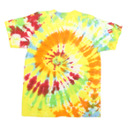 DANCING ROBIN Mens Yellow & Orange Tie Dye T-Shirt S Short Sleeve Crew Neck
