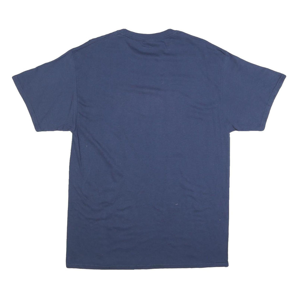 PORT & COMPANY Mens Blue YMCA Basketball Graphic T-Shirt L Short Sleeve Crew