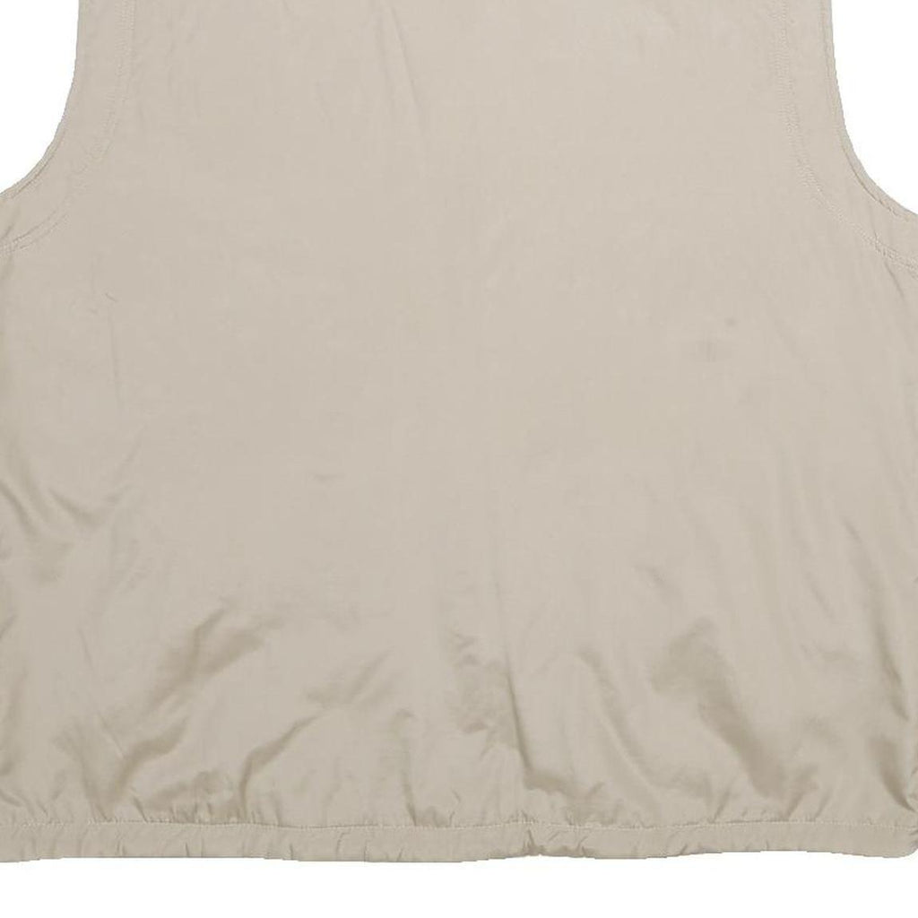 BOASI Mens Beige & Cream Reversible Synthetic Outdoor Jacket XL Zip Vest Plain