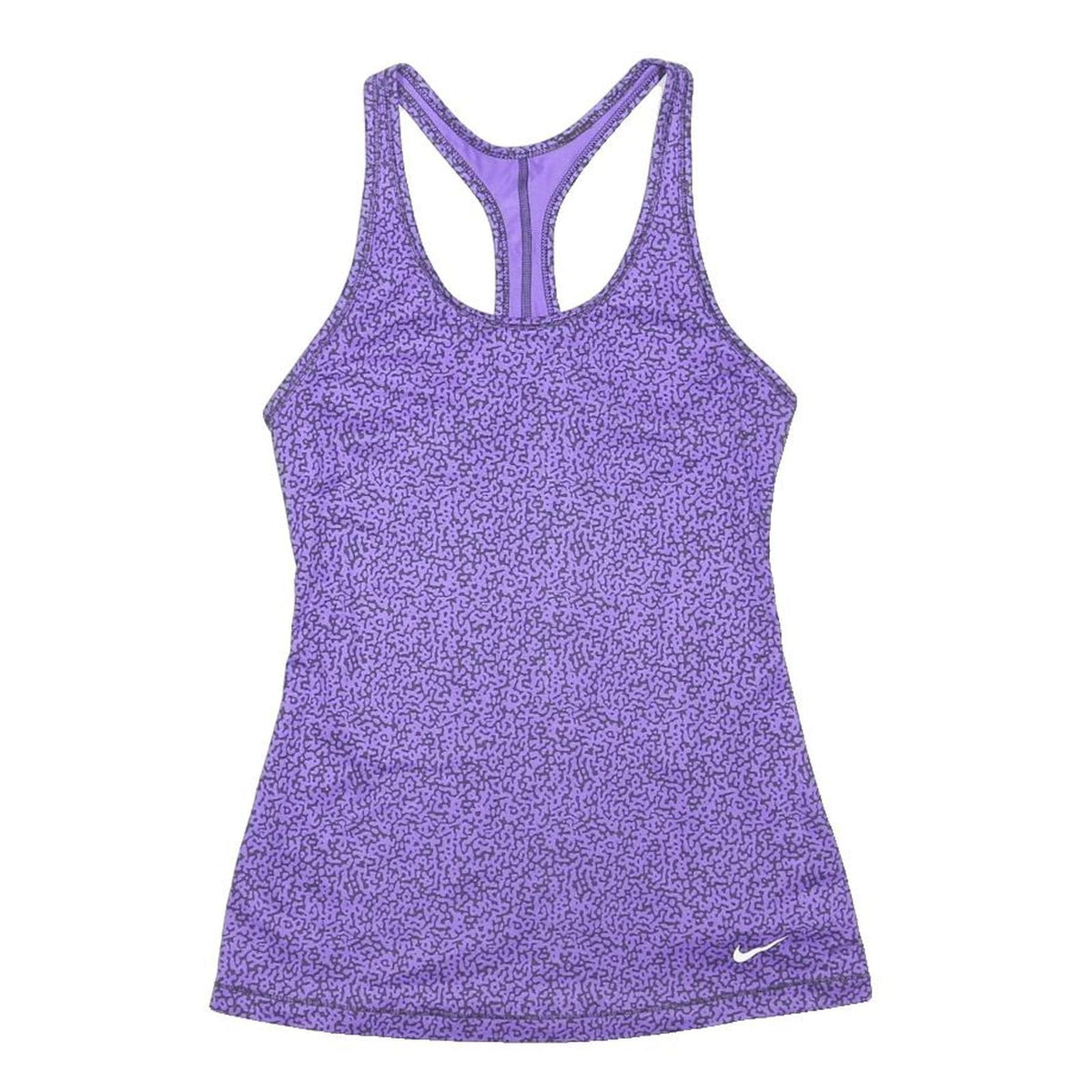 NIKE Womens Purple Printed Sports Vest Racer Back S Activewear