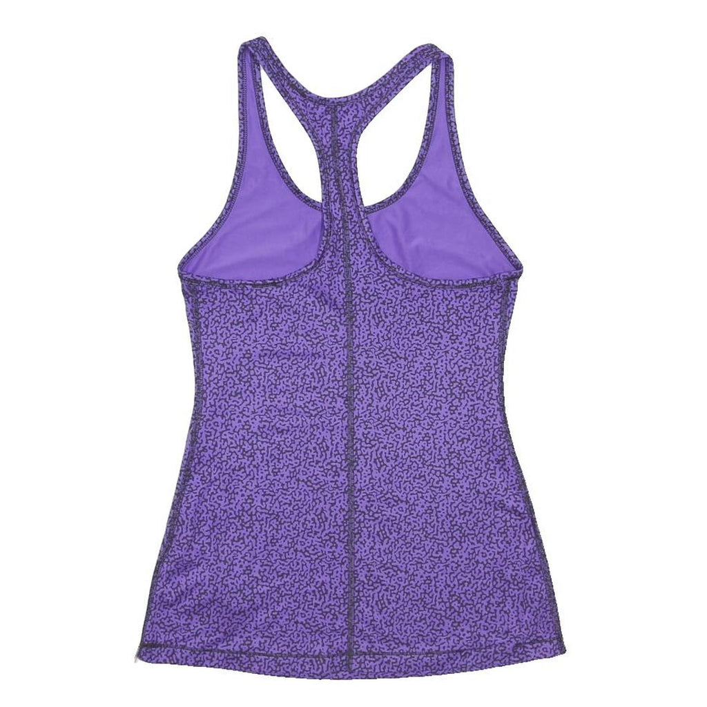 NIKE Womens Purple Printed Sports Vest Racer Back S Activewear