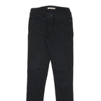 LEVI'S 711 Womens Slim Skinny Denim Black W25 L32 Stretch Cotton Blend Zip