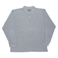 CHAMPION Mens Polo Shirt Grey Long Sleeve XL