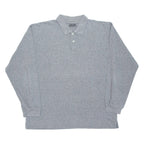 CHAMPION Mens Polo Shirt Grey Long Sleeve XL