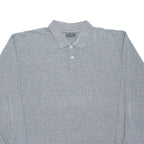 CHAMPION Mens Polo Shirt Grey Long Sleeve XL