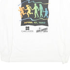 MURINA'S BEST Mens White XL Long Sleeve Crew Neck Wellness Print T-Shirt