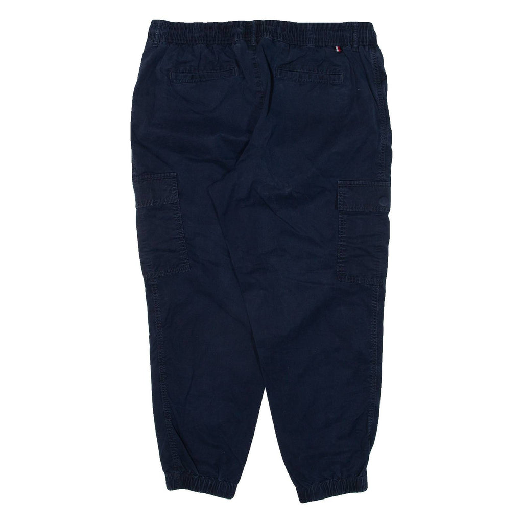 TOMMY HILFIGER Cargo Womens Trousers Blue Regular Tapered W35 L24