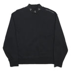 CALVIN KLEIN JEANS Womens Black High Neck L Sweatshirt Cotton Blend Logo