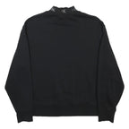 CALVIN KLEIN JEANS Womens Black High Neck L Sweatshirt Cotton Blend Logo