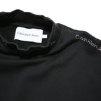 CALVIN KLEIN JEANS Womens Black High Neck L Sweatshirt Cotton Blend Logo