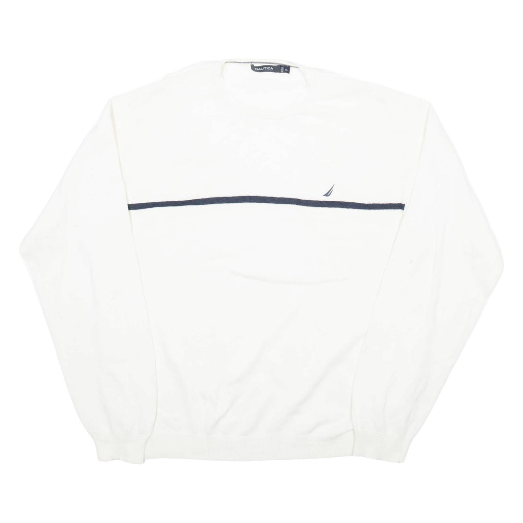 NAUTICA Mens Jumper White Tight Knit XL