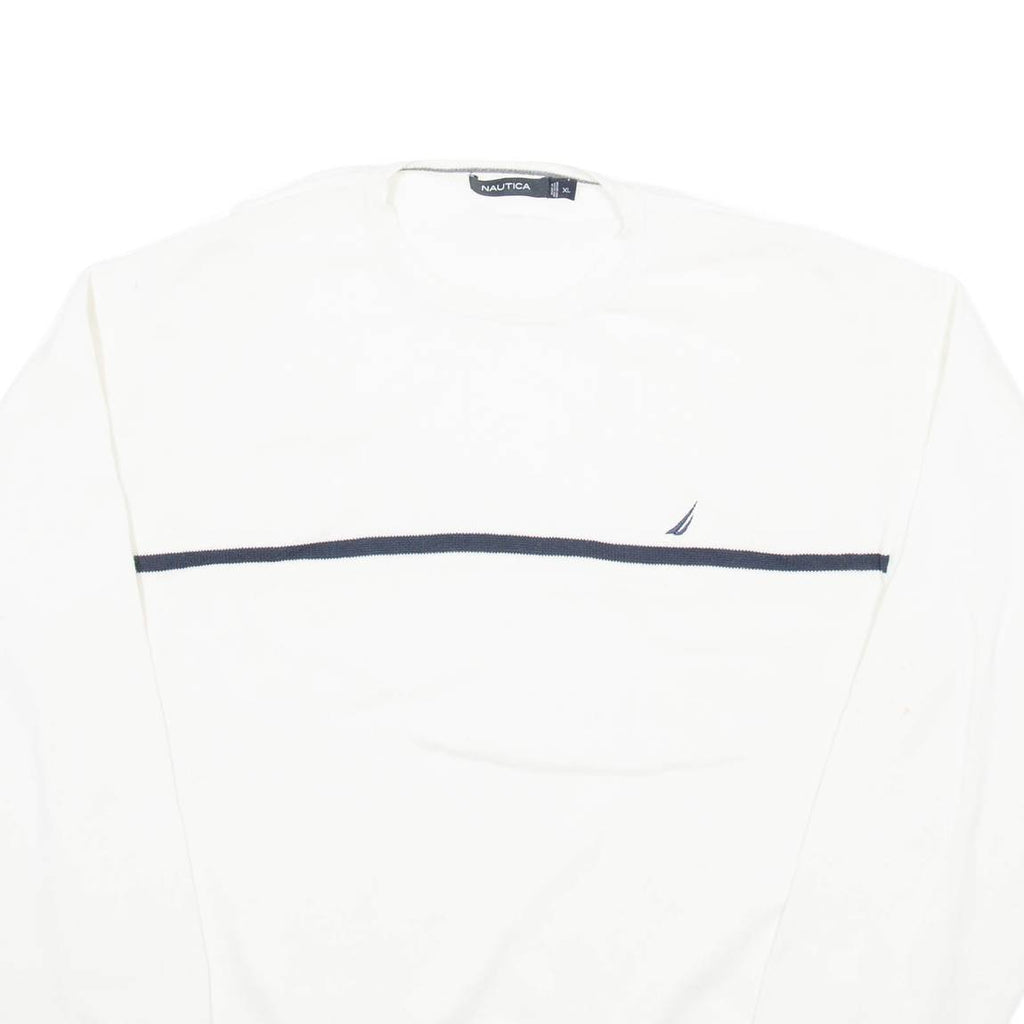 NAUTICA Mens Jumper White Tight Knit XL