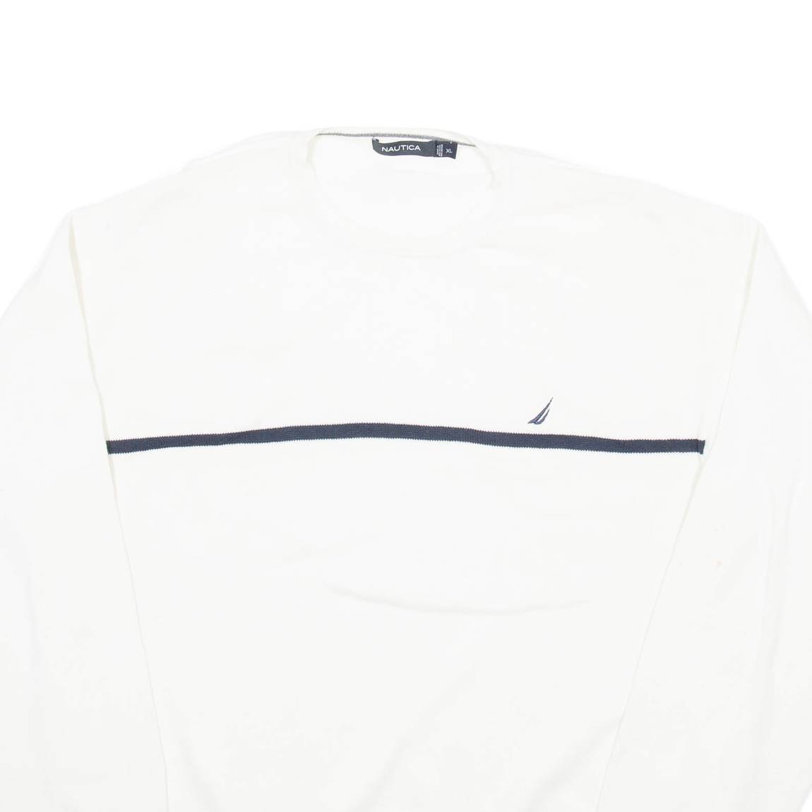 NAUTICA Mens Jumper White Tight Knit XL