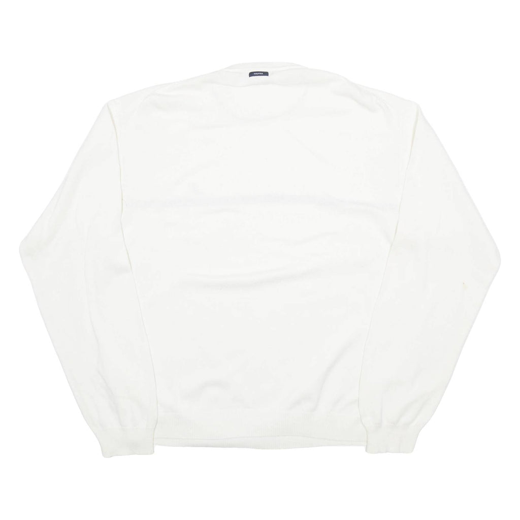 NAUTICA Mens Jumper White Tight Knit XL