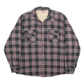 WRANGLER Fleece Lined Mens Black & Red Checked Shirt XL Cotton Long Sleeve