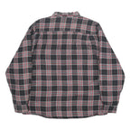 WRANGLER Fleece Lined Mens Black & Red Checked Shirt XL Cotton Long Sleeve