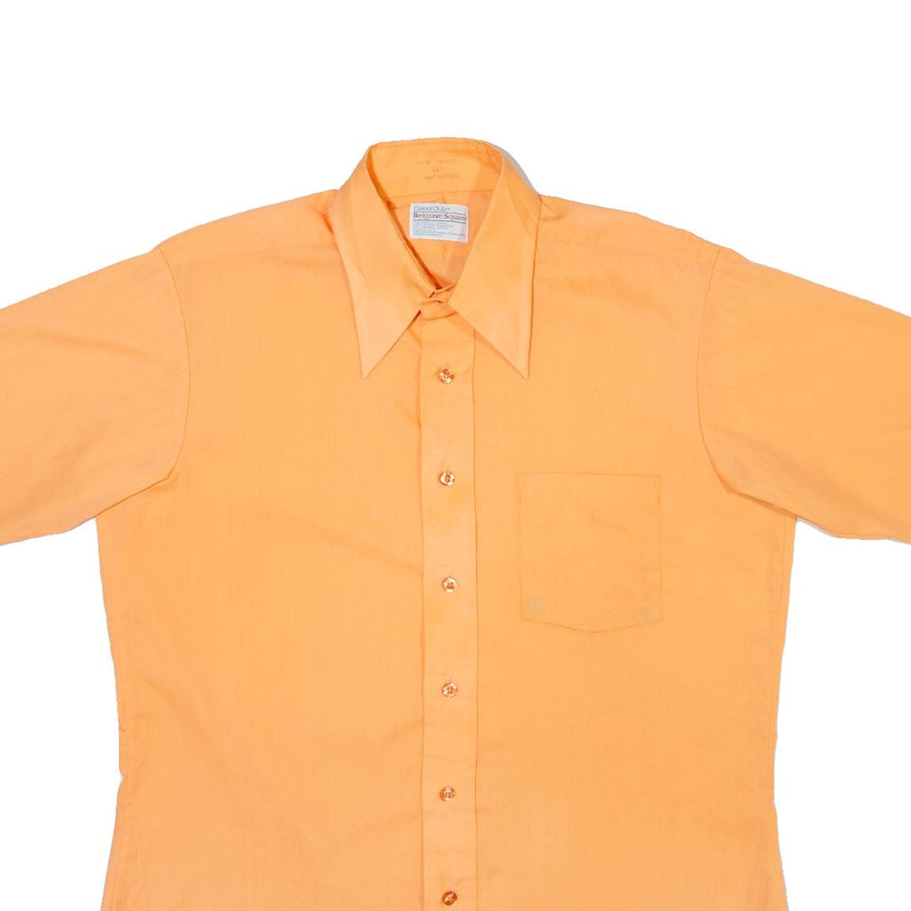 BELGRAVE SQUARE Mens Plain Shirt Orange L