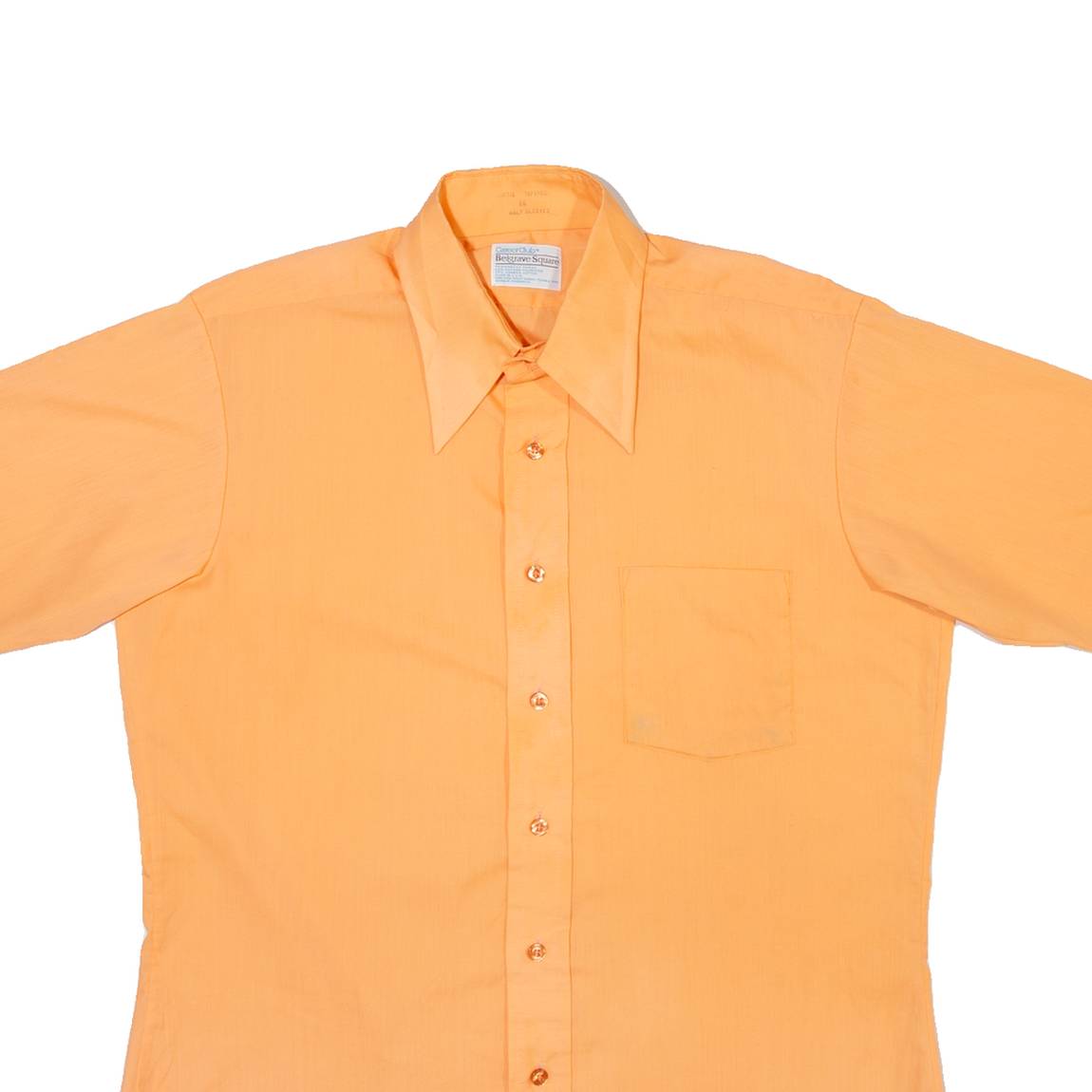 BELGRAVE SQUARE Mens Plain Shirt Orange L