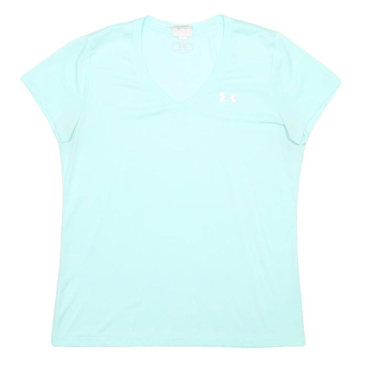 UNDER ARMOUR Womens Blue V-Neck Short Sleeve T-Shirt M Performance Activewear