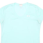 UNDER ARMOUR Womens Blue V-Neck Short Sleeve T-Shirt M Performance Activewear
