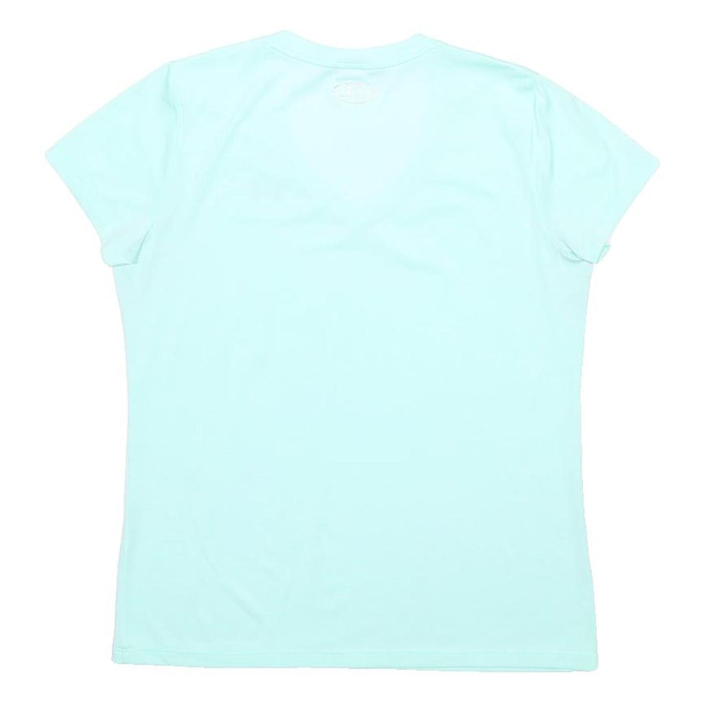 UNDER ARMOUR Womens Blue V-Neck Short Sleeve T-Shirt M Performance Activewear