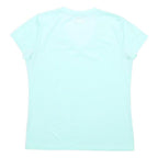 UNDER ARMOUR Womens Blue V-Neck Short Sleeve T-Shirt M Performance Activewear