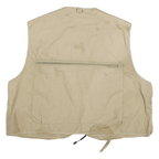 GAMEHIDE Mens Beige Utility Cotton Blend Jacket XL Multi Pocket Outdoor Fishing