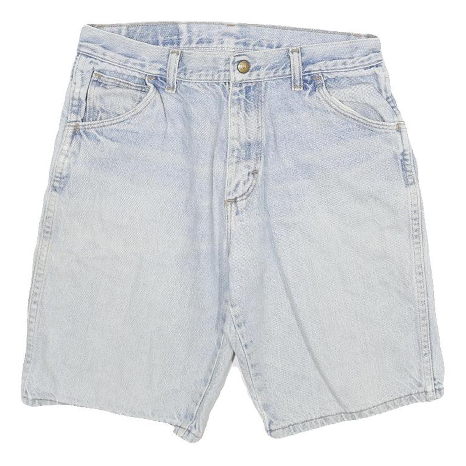 WRANGLER Mens Shorts Blue XS W26 Casual Denim Cotton Blend Relaxed Fit Pocket