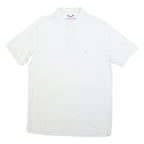 NAUTICA Mens White Short Sleeve Plain Polo Shirt M Classic Cotton Blend