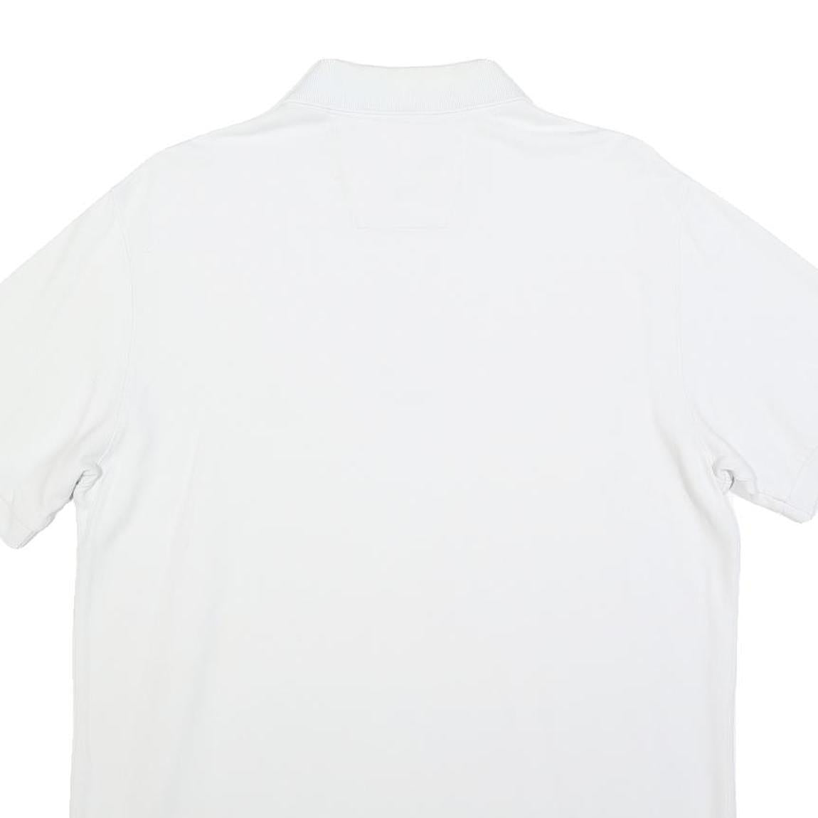 NAUTICA Mens White Short Sleeve Plain Polo Shirt M Classic Cotton Blend