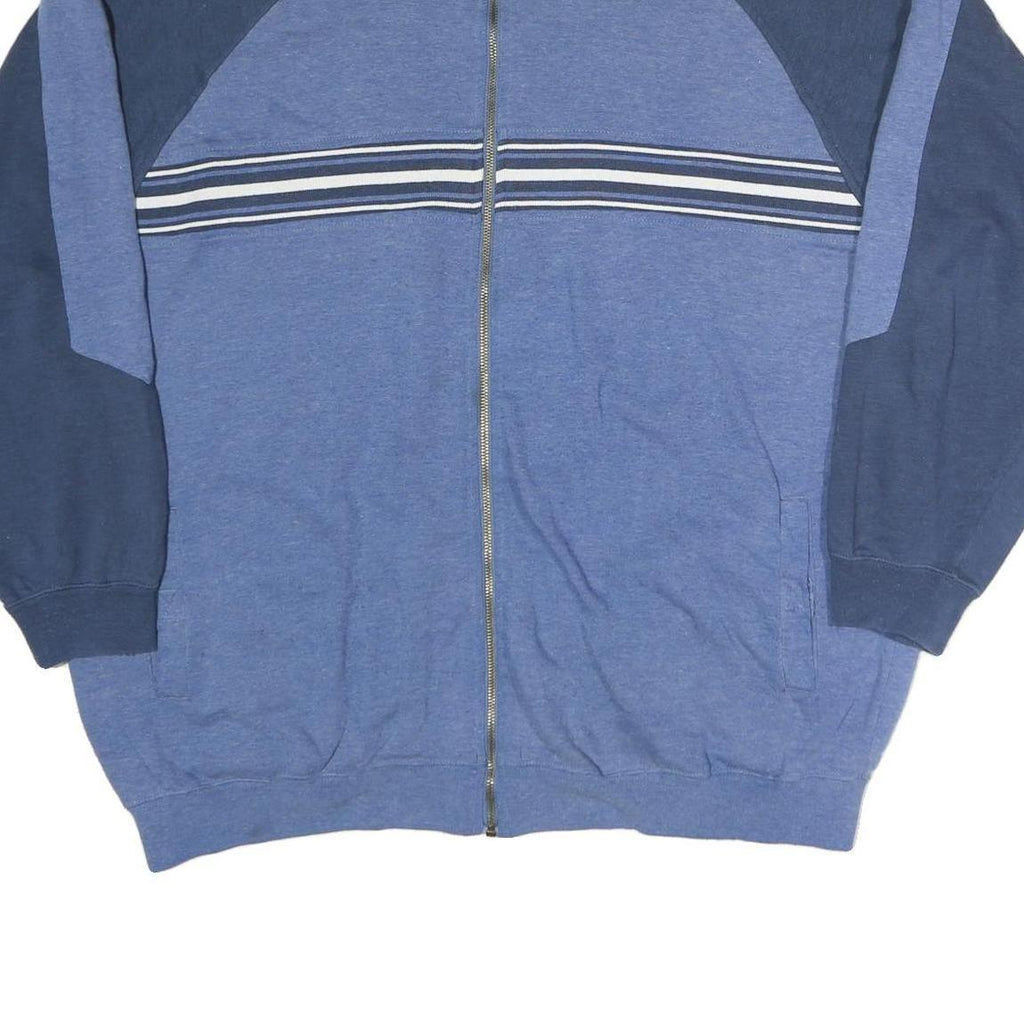 LEE Mens Blue & Navy Zip Up Sweatshirt 2XL Cotton Casual Lightweight Pullover