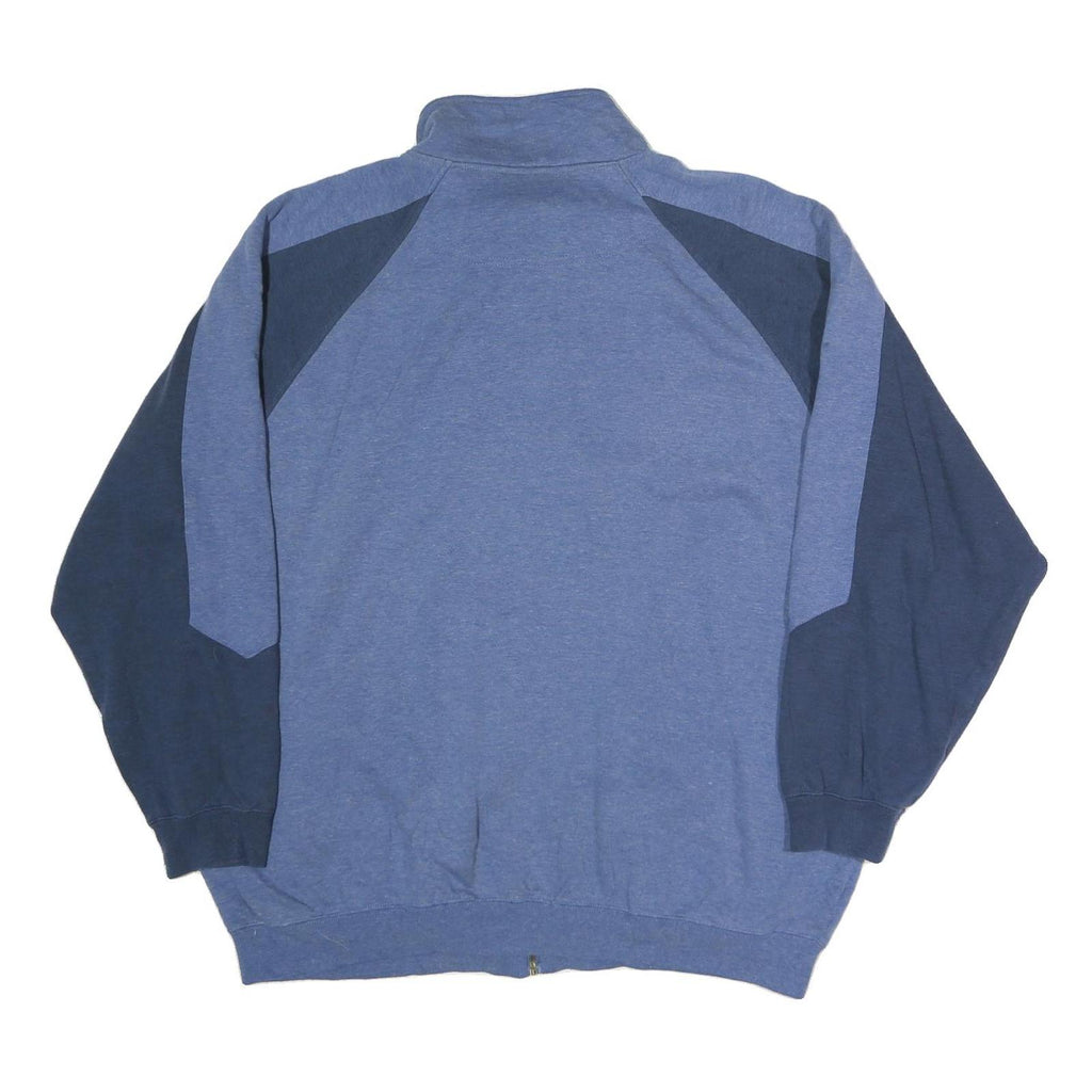 LEE Mens Blue & Navy Zip Up Sweatshirt 2XL Cotton Casual Lightweight Pullover