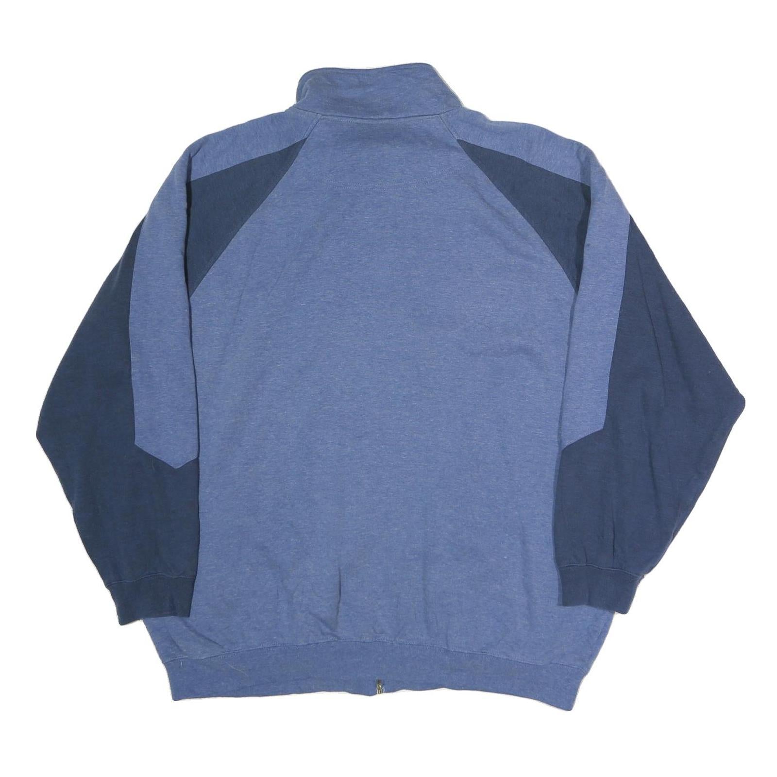 LEE Mens Blue & Navy Zip Up Sweatshirt 2XL Cotton Casual Lightweight Pullover