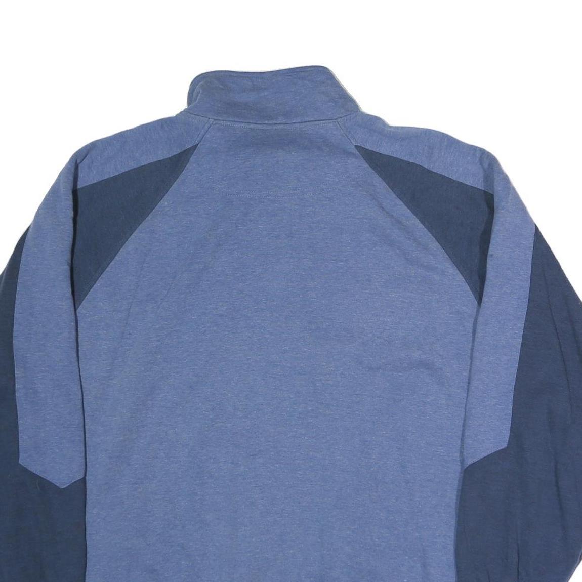 LEE Mens Blue & Navy Zip Up Sweatshirt 2XL Cotton Casual Lightweight Pullover