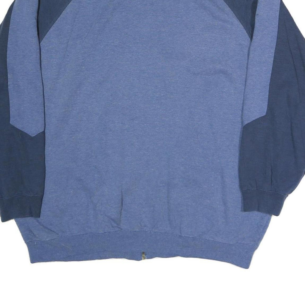 LEE Mens Blue & Navy Zip Up Sweatshirt 2XL Cotton Casual Lightweight Pullover