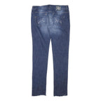 PHARD Womens Jeans Blue Slim Skinny Denim Medium W30 L30 Distressed Hem