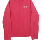 JACK WOLFSKIN Womens Red Outdoor Hooded Jacket UK 10 Polyamide Woven Plain Zip