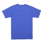 CHAMPION Mens Blue Graphic T-Shirt S Short Sleeve Crew Neck Cotton Blend