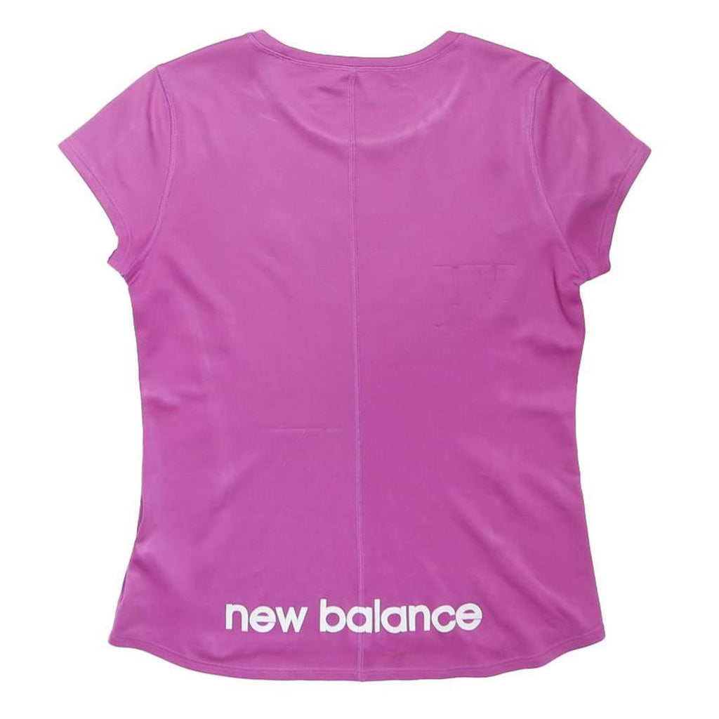 NEW BALANCE Womens Pink Graphic T-Shirt S Short Sleeve Crew Neck Performance