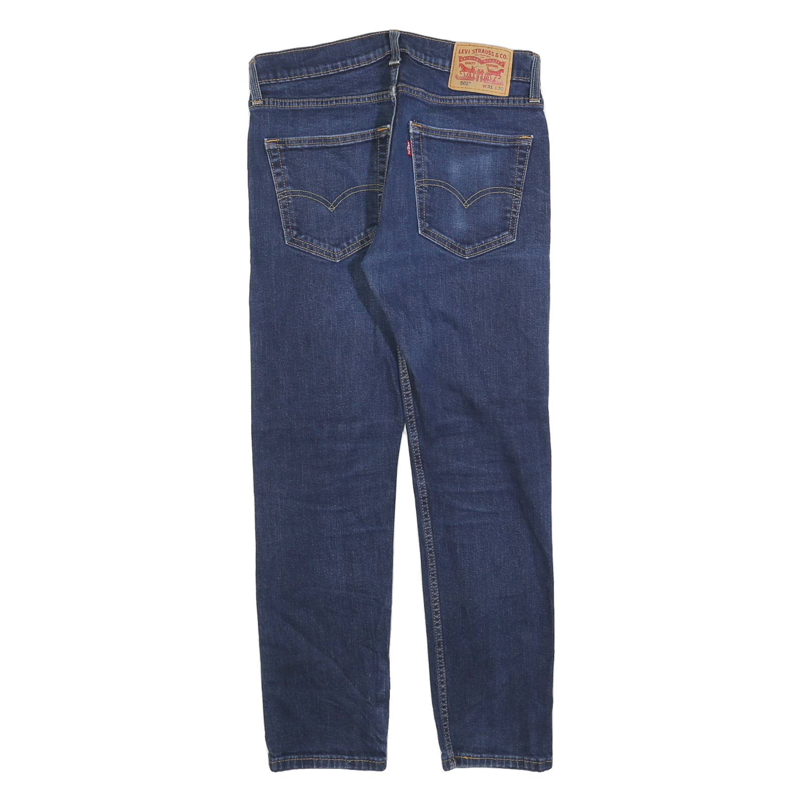 LEVI'S 502 Mens Jeans Blue Slim Straight Denim Medium W31 L27 Slim Fit